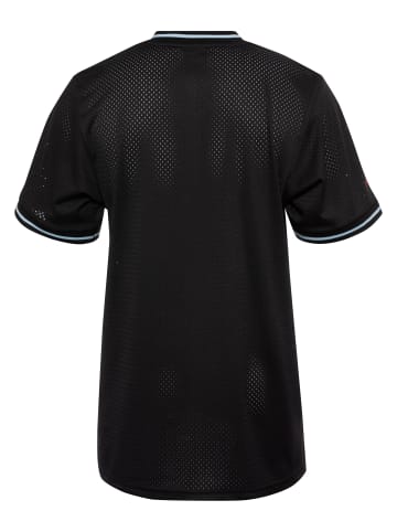 FUBU Mesh Tees in black/lightblue