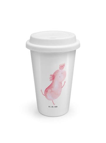 Mr. & Mrs. Panda Kaffeebecher Axolotl Tanzen ohne Spruch in Weiß