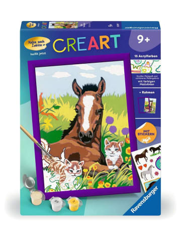 Ravensburger Ravensburger CreArt, Malen nach Zahlen Kinder - Süße Tierkinder in bunt