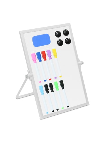 relaxdays Whiteboard in Weiß/ Silber - 30x20 cm