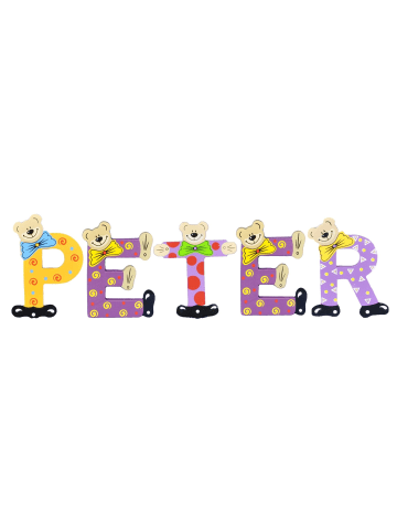 Playshoes Deko-Buchstaben "PETER" in bunt