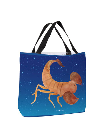 Mr. & Mrs. Panda Strandtasche Sternzeichen Skorpion ohne Spruch in Sternenhimmel Blau