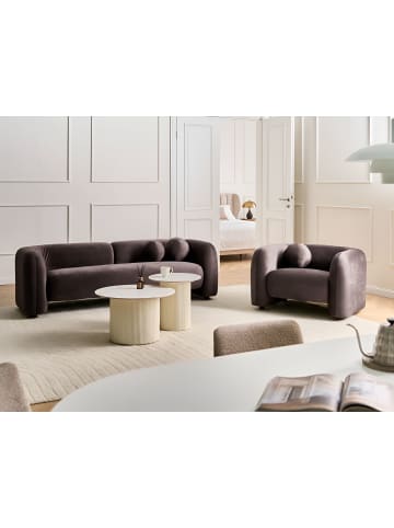 Beliani 2-tlg Sitzgruppe LEIREN in Braun