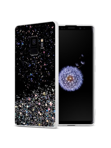 cadorabo Hülle für Samsung Galaxy S9 Glitter in Schwarz mit Glitter