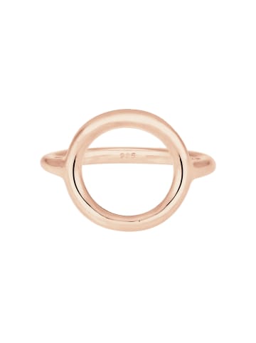 Elli Ring 925 Sterling Silber Kreis, Geo in Rosegold