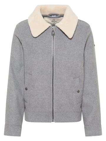 DreiMaster Herren Übergangsjacke Aus Wollgemisch in Grau Melange