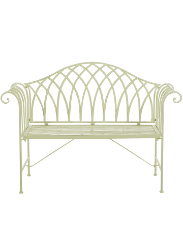 Beliani Gartenbank MILAZZO in Grün - (W) 130 x (H) 94 x (L) 45 cm