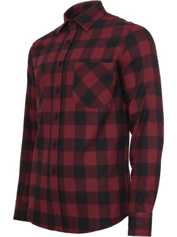 Urban Classics Flanell-Hemden in blk/burgundy