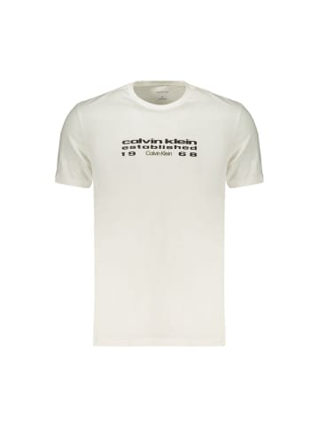 Calvin Klein Weiß Herren T-Shirt aus Baumwolle