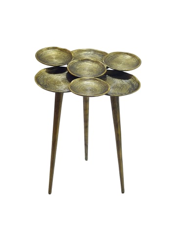 FineBuy Beistelltisch in Gold / Aluminium / 46x46x55