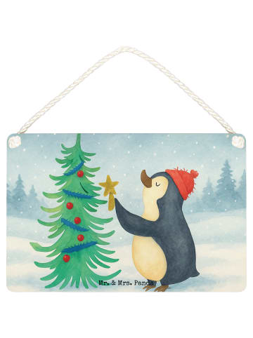 Mr. & Mrs. Panda Deko Schild Pinguin Weihnachtsbaum Design ohne ... in Weiß