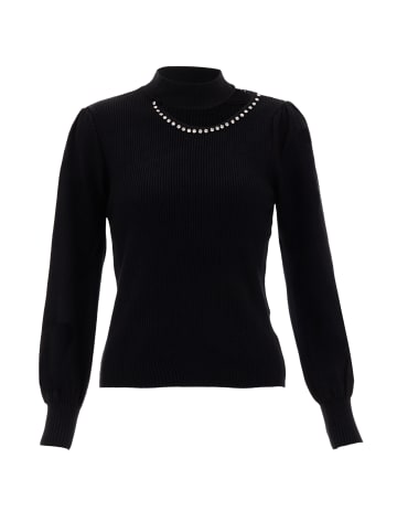 NAEMI Damen Strickpullover in Schwarz