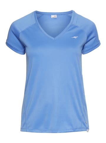 Kangaroos Funktionsshirt in Azure Blau