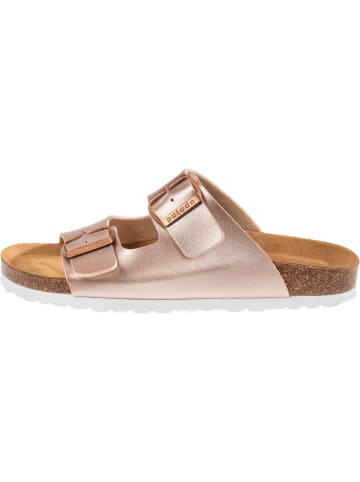 Palado Pantoletten Korfu Metallic in Champagner-Rose