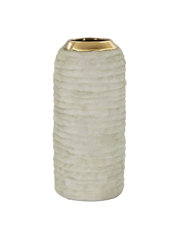 Mauro Ferretti Dekorative Keramikvase mit Goldverzierungen, ø 14 x 30 cm
