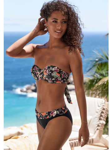 Buffalo Bügel-Bandeau-Bikini-Top in schwarz bedruckt