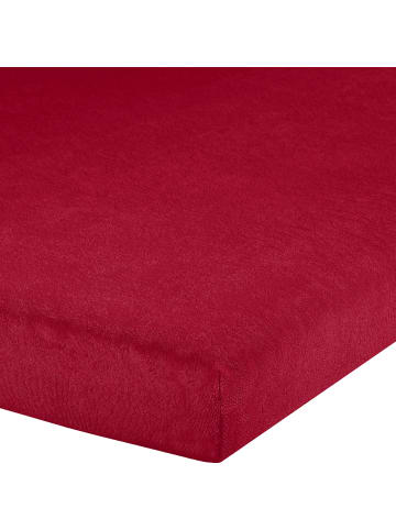 Erwin Müller Frottee Topper-Spannbettlaken Füssen in bordeaux