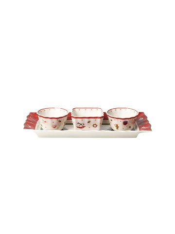 Villeroy & Boch Dip Set 4tlg. Toy's Delight in rot|weiß