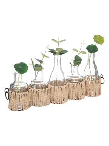 Atmosphera Créateur d'intérieur Vasen-Set mit Kunstblumen in Beige