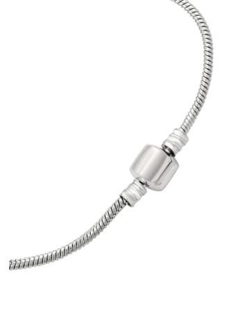 faina Women Snake Chain Bracelet With Charms in Silver White