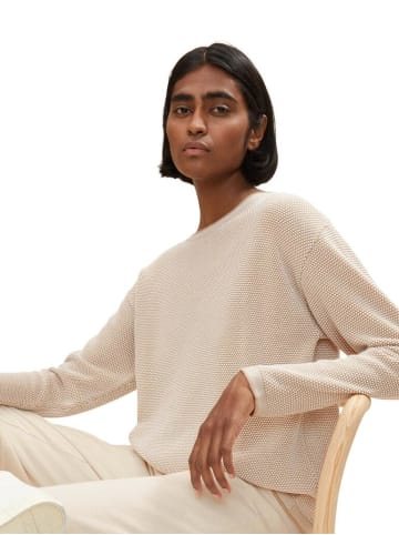 Tom Tailor Pullover in beige bubble structure