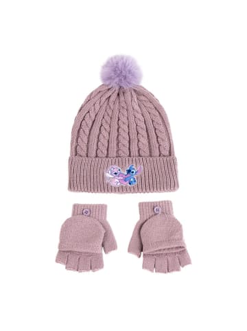 Disney Disney Lilo & Stitch 2er Set Kinder Winter Accessoire Mütze in Mehrfarbig