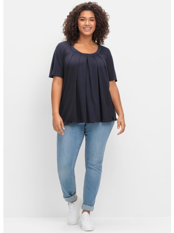 sheego Shirt in tiefblau