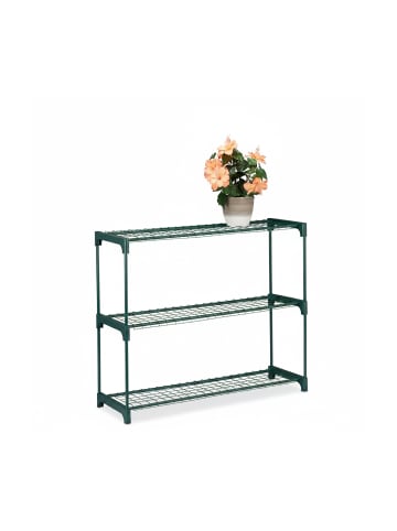 relaxdays Pflanzenregal in Grün - (B)91 x (H)74,5 x (T)28,5 cm