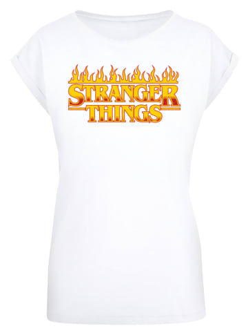 F4NT4STIC T-Shirt Stranger Things Fire Logo in weiß
