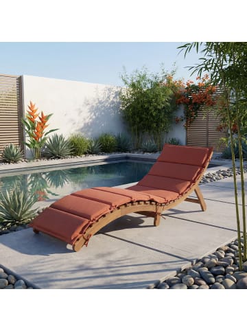 home24 Klappbare Gartenliege Yomi in Terracotta