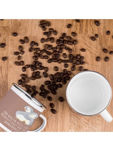 Mr. & Mrs. Panda Becher 14. Hochzeitstag Elfenbeinhochzeit mit S... in Braun Pastell