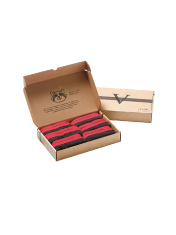 Vincent Creation® Boxershorts 12 Stück Retroshorts in schwarz/rot