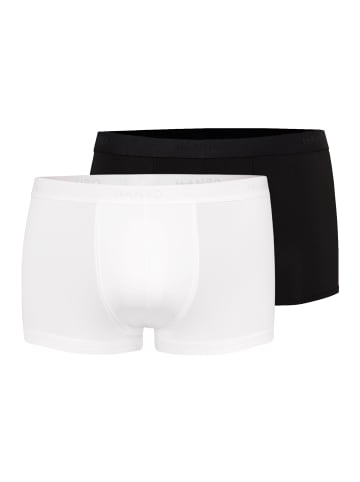 Hanro Retro Short / Pant Micro Touch in Weiß / schwarz