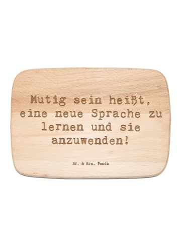 Mr. & Mrs. Panda Holzbrettchen Spruch Sprachen Lernen und Anwend... in Transparent