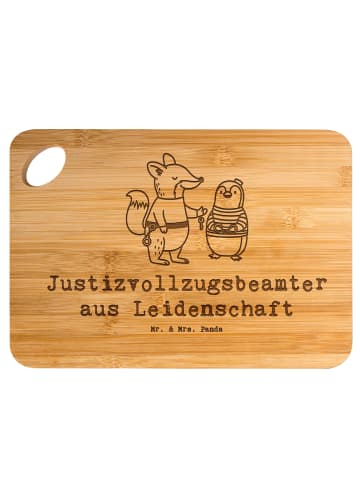 Mr. & Mrs. Panda Frühstücksbrettchen Justizvollzugsbeamter Leide... in Braun