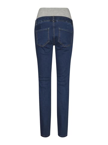 mama licious Umstandsjeans mit Skinny Fit in Dark Blue Denim