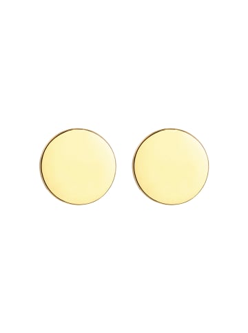Elli Ohrringe 925 Sterling Silber Geo, Kreis, Plättchen in Gold