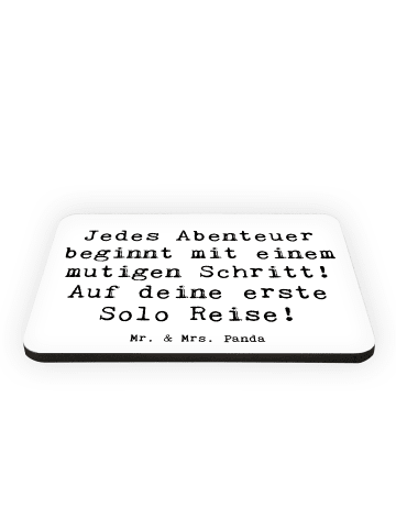 Mr. & Mrs. Panda magnet Spruch Alleine Reisen Unternehmen mit Sp... in Weiß