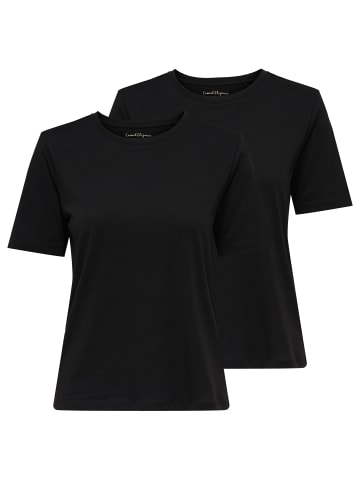 ONLY T-Shirt 2er Pack in Schwarz
