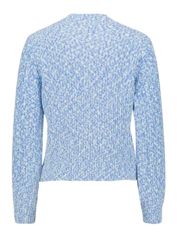 BETTY & CO Strickpullover mit Stehkragen in Light Blue/Cream