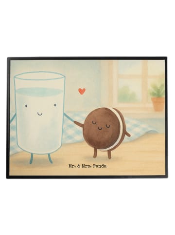 Mr. & Mrs. Panda Schreibunterlage Milch Keks Design ohne Spruch in Weiß