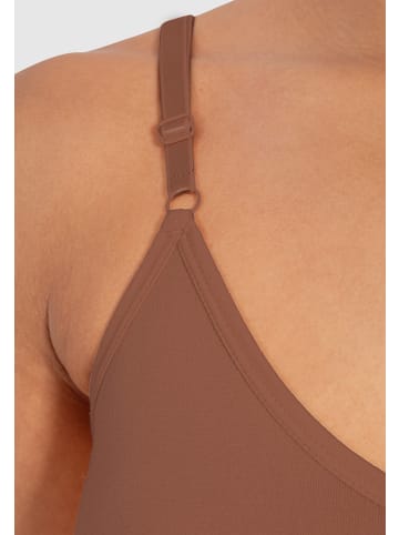 SMILODOX String Bodysuit Nysa in Braun