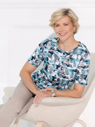 WITT WEIDEN Kurzarm-Shirt in kalkmint-sesam-bedruckt