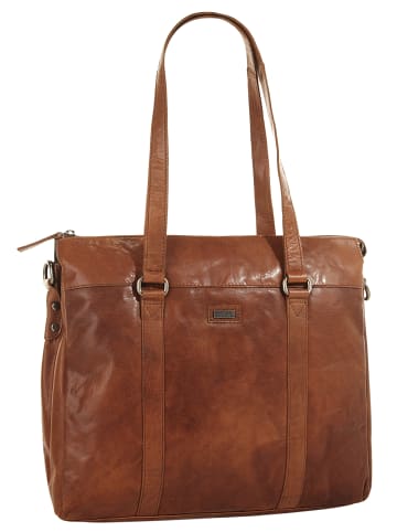 SPIKES & SPARROW Shopper in cognac