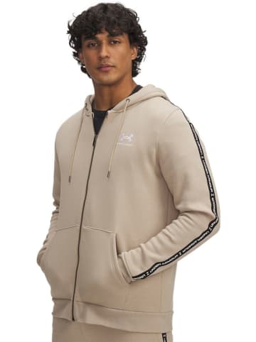 Under Armour Fleecejacke/Fleecepullover "Icon Fleece Taping Full-Zip" in Braun