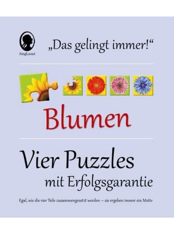 Singliesel Das "Gelingt-immer"-Puzzle Blumen. Das Puzzle-Spiel für Senioren mit Demenz |...