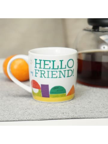 Geda Labels Tasse Raupe Nimmersatt Hello Friend in Weiß - 250 ml