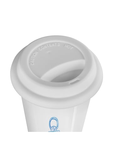 Mr. & Mrs. Panda Thermobecher Anker Blau mit Spruch in Weiß