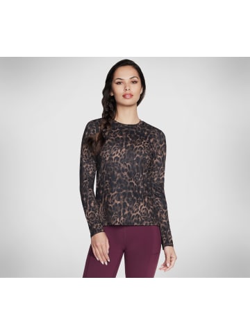 Skechers T-Shirts/Tanks langarm "GODRI SERENE CHEETAH LS" in Leopard