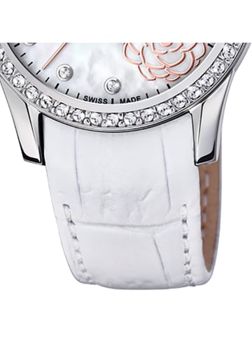 Candino Analog-Armbanduhr Candino Elegance weiß mittel (ca. 33mm)